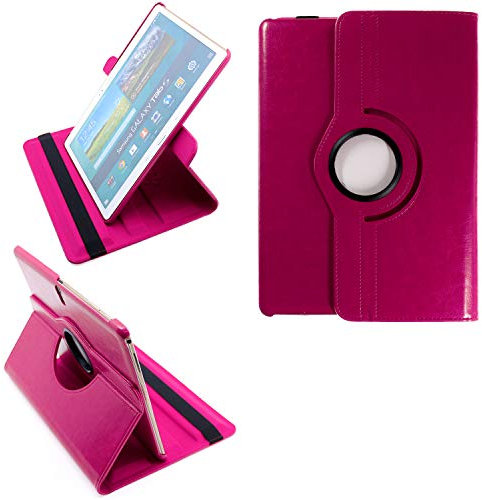 COOVY® 2.0 Etui pour Samsung Galaxy Tab S 10.5 SM-T800 SM-T801 SM-T805 Coque de Protection Rotation 360° Smart Housse Cover Case Stand Auto Réveil/Sommeil | Rose Vif