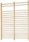 Sport-Thieme Sprossenwand Doppelfeld | DIN EN 12346 Zertifiziert | Ideale Griff-Sicherheit | Esche | Holz-Natur | Inkl. Montagematerial | Max. 190 kg Belastbarkeit | 200 cm