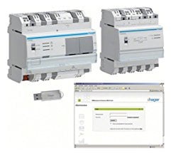 Hager Domovea Server Kit + Remote Access - KNX Bus System - USB Connector - Plastic Material - Home Automation Server - Gray - 3250615909596