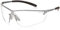 bollé Safety 40073 Silium Safety Eyewear with Silver Metal + TPE Semi-Rimless Frame and Clear Lens