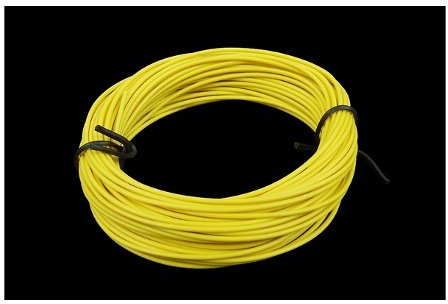 Kupferlitze isoliert 1x0,14mm² 10m gelb