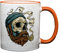 Ma2ca® Seeman Skull Tasse Pirat Becher Kaffeetasse Tasse Becher-Rand_orange