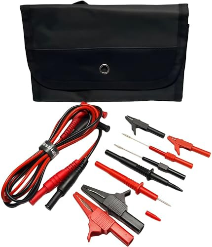 TestHelper TH-6-KIT Automotive Test Lead Kit, Test Probes,Flexible Silicon Back Probe pins,Shielded Alligator Clips and Large Crocodile Clips,Multimeter Meter