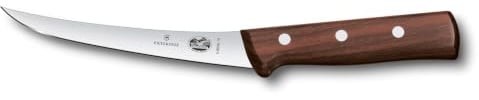 Victorinox Wood Collection 6 Professional Boning Knife, Curved Blade, Semi-stiff, Maple Wood Handle