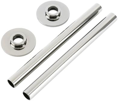 BestBathrooms Chrome Plated Pipe Connectors For Heated Towel Rails & Radiators (Pair)