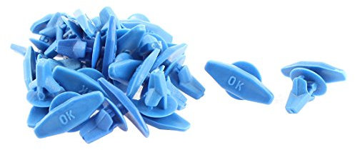 sourcing map 20 Pcs Auto Voiture Porte Carte Coupe-bise Intérieur Rivet Clip Bleu