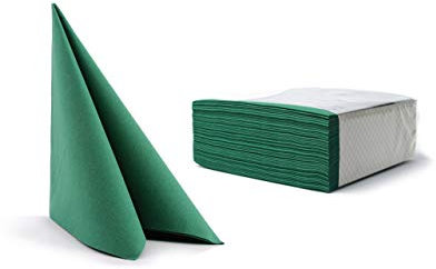 Alvotex CHIC Airlaid 50 Servietten, Stoffähnlich, Hochwertige, Einwegserviette, Grün, 40 x 40 cm