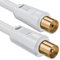 1aTTack 7672818 BK 1000-G - Cable de conexión coaxial (10 m), Color Blanco
