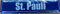 Unbekannt St. Pauli Hamburg Metall Straßenschild Gewölbt Neu 40x10cm S3088, Simpel, Blau, Wandmontage, Eingang, Richtungsweisend