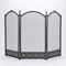 Inglenook 3 Fold Fireguard with Filigree - All Black