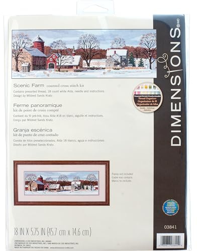 Simplicity Cross Stitch, Scenic Farm (18 Count), One Size