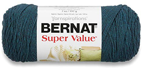 Bernat Super Value Solid Yarn-Teal Heather