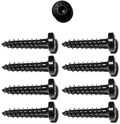 foto-kontor 8 ASSY Button Head special wood screws 4x20mm in black thread asymmetrical speaker screws