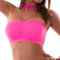 BRA1419 Soutien-gorge bandeau pour femme, rose fluo, L/XL