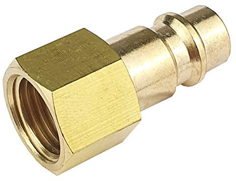 Profi-Druckluftkupplung Stecker Messing – 1/2 Innengewinde, Hochdruckfeste Pneumatikkomponente, Ideal für Werkstatt-Einsatz, NW 7.2