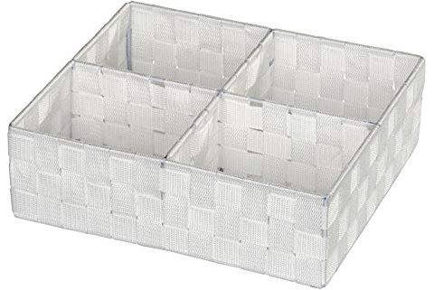 WENKO 20983100 Organizer Adria Quadro, 4 Fächer, weiß