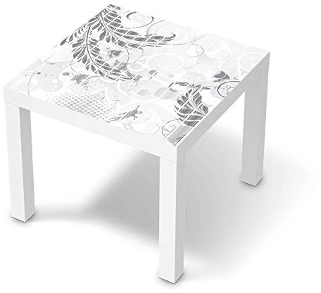 Möbel-Tattoo passend für IKEA Lack Tisch 55x55 cm I Möbelsticker - Möbel-Sticker Aufkleber Folie I Innendekoration für Esszimmer, Wohnzimmer - Design: Florals Plain 2