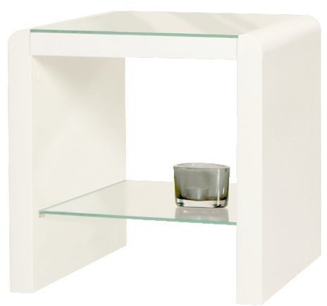 Phoenix Beistelltisch Holz Weiß, BxHxT in cm: 42,7x42,7x35