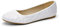 DREAM PAIRS Womens Ballet Flat Slip-on Rhinestone Ballerina Pumps Shoes Loafers,Size 6.5,White,Sole-Shine