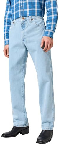 Wrangler 13MWZ Original Regular Bootcut Fit, Straight Leg Jeans, Bleach, 34W / 32L Uomo