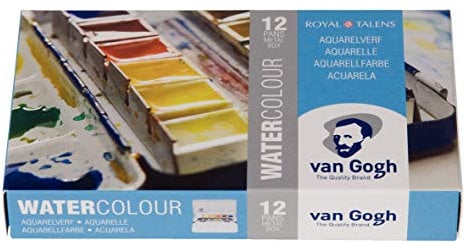 Van Gogh Watercolour metal case set | 12 half pans