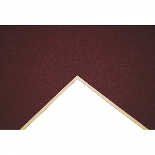 Daler-Rowney Cream Core Mountboard, Smooth Surface, Sheet, 1.4mm Thick, A1 - 23.4 x 33.1in - 59.4 x 84.1 cm, Maroon