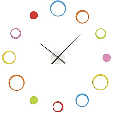 Premier Housewares DIY Circle Wall Clock - Multi Coloured