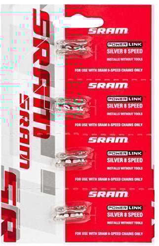 SRAM - CONECTOR CADENA SRAM POWERLOCK 8V PLATA (4 UDS)