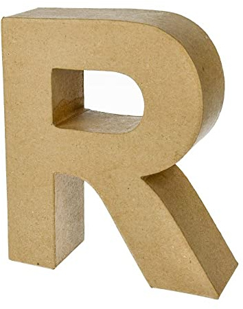 PappArt Buchstabe - R - Höhe ca. 17,5 cm Tiefe ca. 5,5 cm