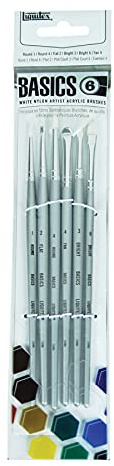 Liquitex 692001 Basics Pinsel, Synthetikpinsel für Acrylfarben, langlebig, robust und formstabil - Pinselset