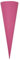 Rayher 7134116 Schultüte, aus Pappe zum Basteln und Selbstgestalten, Rohling ohne Verschluss für Zuckertüte, rund, rosa, 70 cm