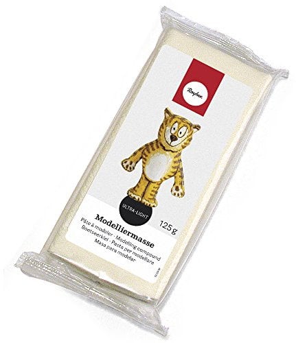 Rayher Modelliermasse ultra-light, feinste Modelliermasse, 125 g, lufttrocknend, kein Brennen nötig, sofort gebrauchsfertig, 3449700