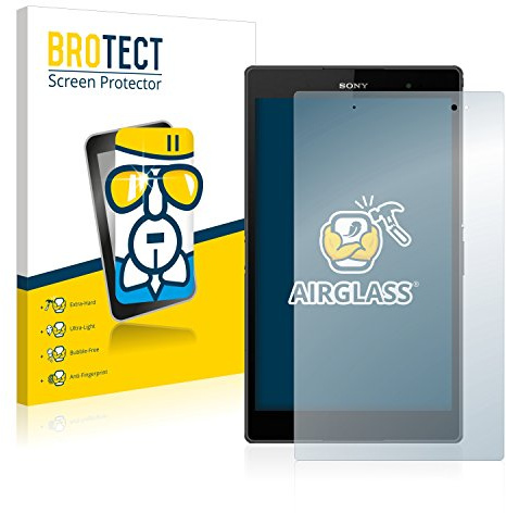 BROTECT Schutzglas für Sony Xperia Z3 Tablet Compact SGP611, SGP612 | Transparenter Displayschutz Made in Germany Schutzfolie Panzer Folie Glas 9H Anti-Fingerprint Einfache Montage Clear
