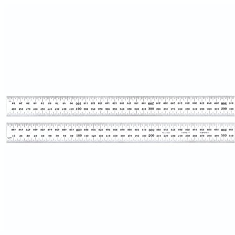 Starrett C635-500 Lineal aus gefedertem gehärtetem Stahl mit Millimeterteilungen, 500 mm Länge, 29 mm Breite, 1,2 mm Dicke