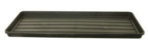 4 x Plastic 98cm Black Grow Bag Trays