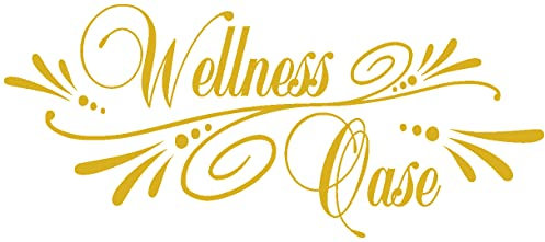 Samunshi® Wandtattoo Wellness Oase Wandsticker 50 x 22cm goldmetalleffekt