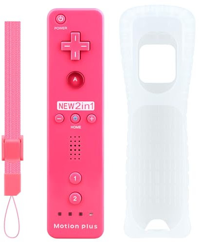 OSTENT Sensor de Movimiento Bluetooth Mando a Distancia Inalámbrico para Nintendo Wii/Wii U Consola Juego Color rosa