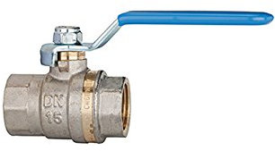 RIEGLER 103184-330.09-B Kugelhahn Standardausf., blauer Hebel, IG/IG, MS vern., G 2, 1Stk