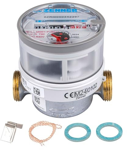 Zenner 145226 Wasserzähler ETWD für Warmwasser Baulänge 80mm