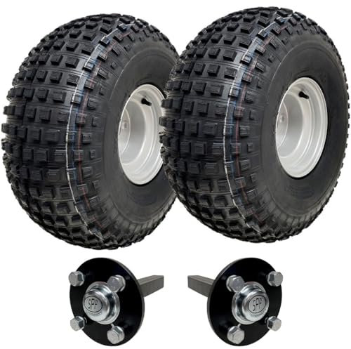 Parnells – ATV-Anhänger-Set, 2 Stück 22 x 11–8 Wanda-Reifen und 7,00 x 8 4/100 Felgen + 2 Stück Nabe 100 mm, 101 km/h, 310 kg, Durchmesser 538 mm, ohne Anhängerkupplung, für Straße und Gelände