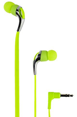 Vivanco Neon Buds Im Ohr Metallisch, Gelb - Kopfhörer (Im Ohr, im Ohr, Verkabelt, 15-22000 Hz, 1,2 m, Metallisch, Gelb)