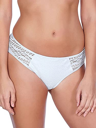 Freya Women's Standard Sundance Crochet Hipster Swim Brief (3976), White, XS