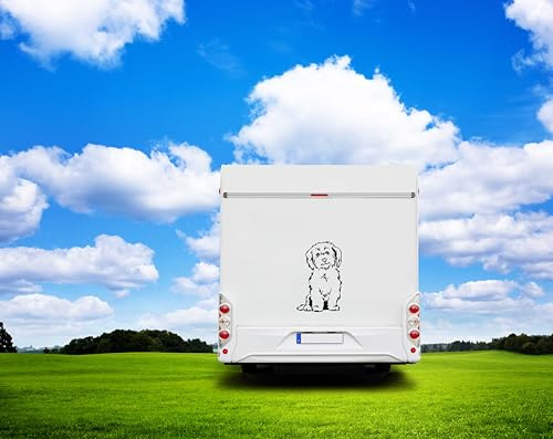 amberdog Malteser Autoaufkleber Fensterfolie Art.Nr.AT0130 Aufkleber für Auto Wohnmobil Wohnwagen Autoaufkleber (30x20cm, schwarz)