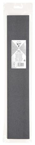Clairefontaine 95132C - Blisterpackung mit 1 Blatt Krepppapier gefaltet, Qualität 75%, im Format 2,50x0,50m, Grau, 1 Pack