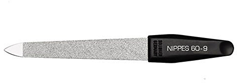 nippes Solingen Saphir-Nagelfeile | Vernickelter Edelstahl | Pediküre Maniküre Nagelfeile | Zum Kürzen und Feilen der Nägel | Made in Germany | 9 cm