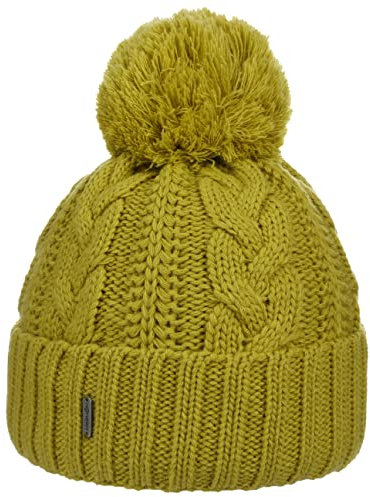 McBURN Giant Bommelmütze Damen - Made in Italy Wintermütze Bommelmützen Strickmütze mit Umschlag, Futter, Futter Winter Herbst-Winter - One Size grün