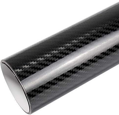 TipTopCarbon 16,45€/m² 5D Carbon Folie Super Glanz Autofolie schwarz Hochglanz BLASENFREI 3m x 1,52m mit Luftkanäle