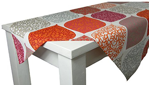 beties „Momente“ Mitteldecke ca. 80x80 cm Tischdecke in interessanter Größenauswahl hochwertig & angenehm 100% Baumwolle Farbe (Bohemian mohn)
