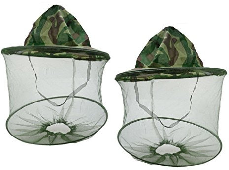 Tongshi 2PC Net Mesh Gesicht Protector Kappe Insekt Biene Moskito Widerstand Fisch Sonnenhut