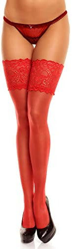 GLAMORY Comfort 20 halterlose Strümpfe-rot-48-50